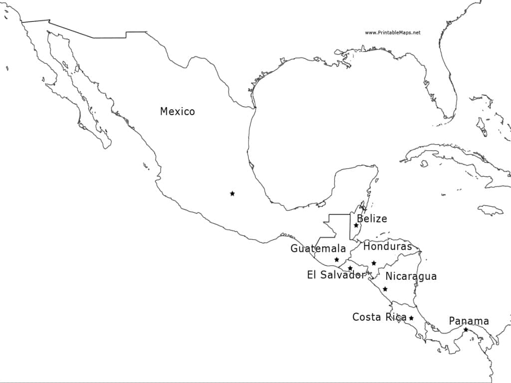 Carte du Mexique 1 coloring page