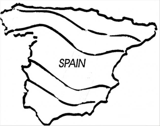 Coloriage Carte Espagne