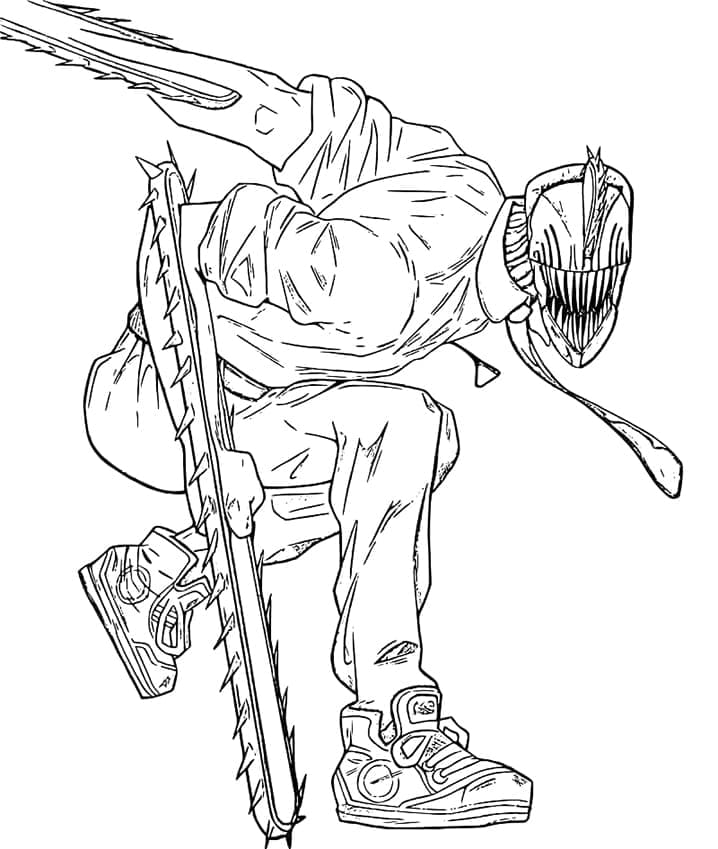 Coloriage Chainsaw Man 1