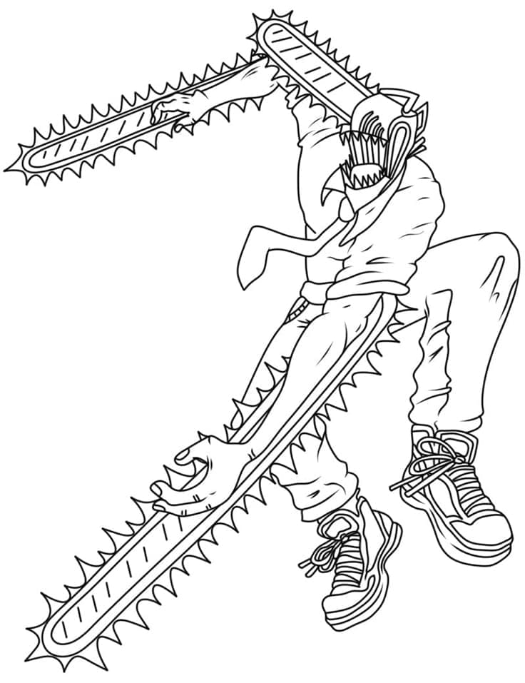 Chainsaw Man 4 coloring page