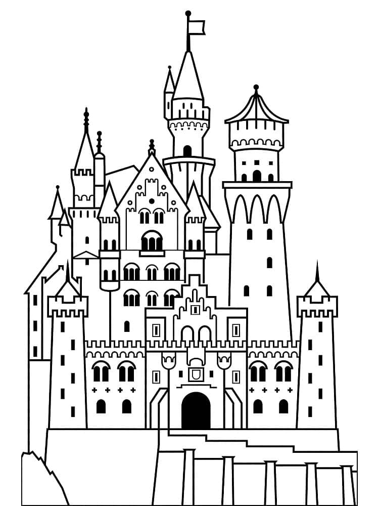 Coloriage Château de Neuschwanstein