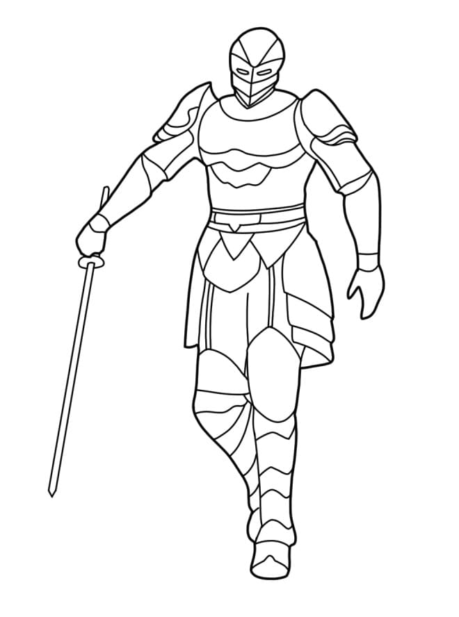 Chevalier avec Épée coloring page