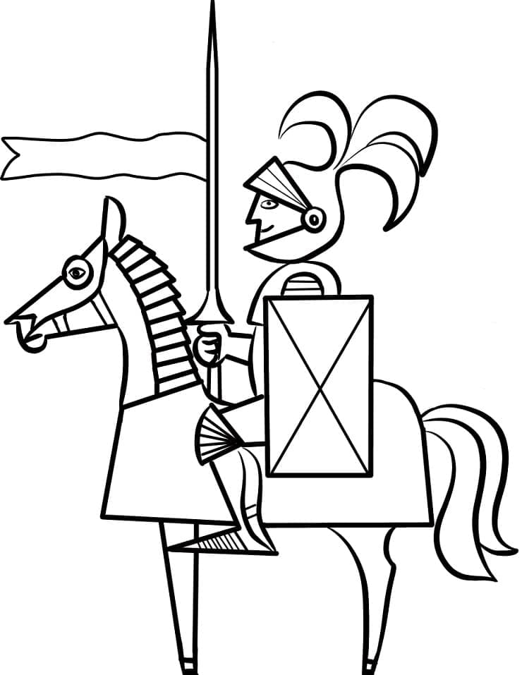 Chevalier Drôle coloring page