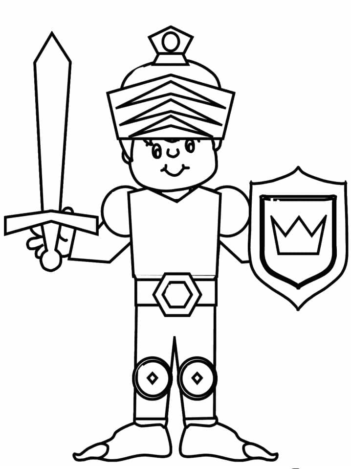Chevalier Heureux coloring page