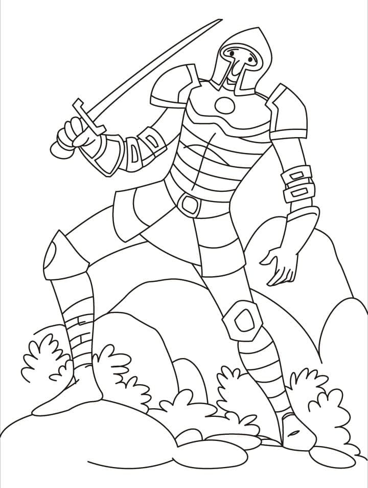 Chevalier Souriant coloring page