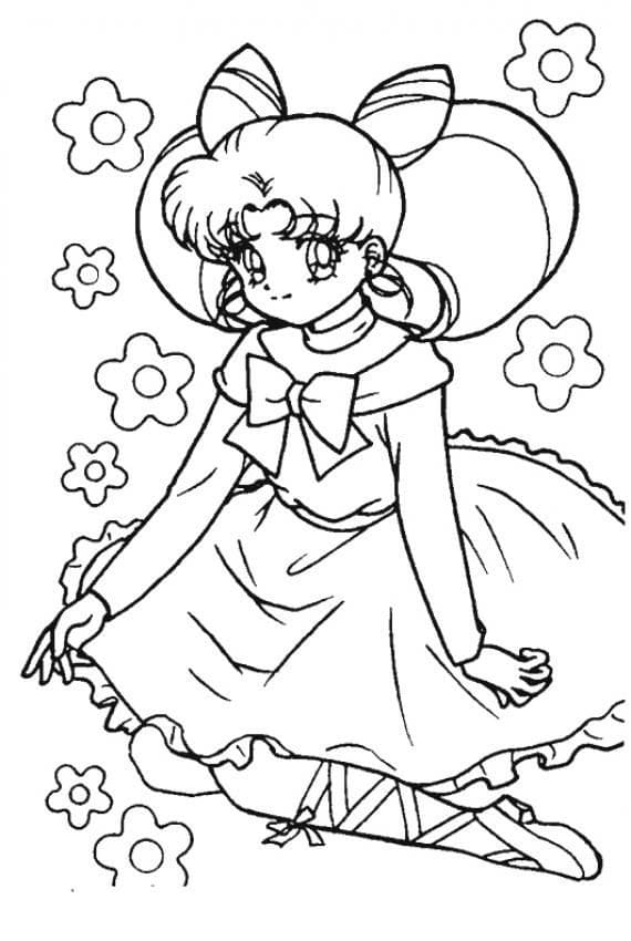 Coloriage Chibiusa dans Sailor Moon
