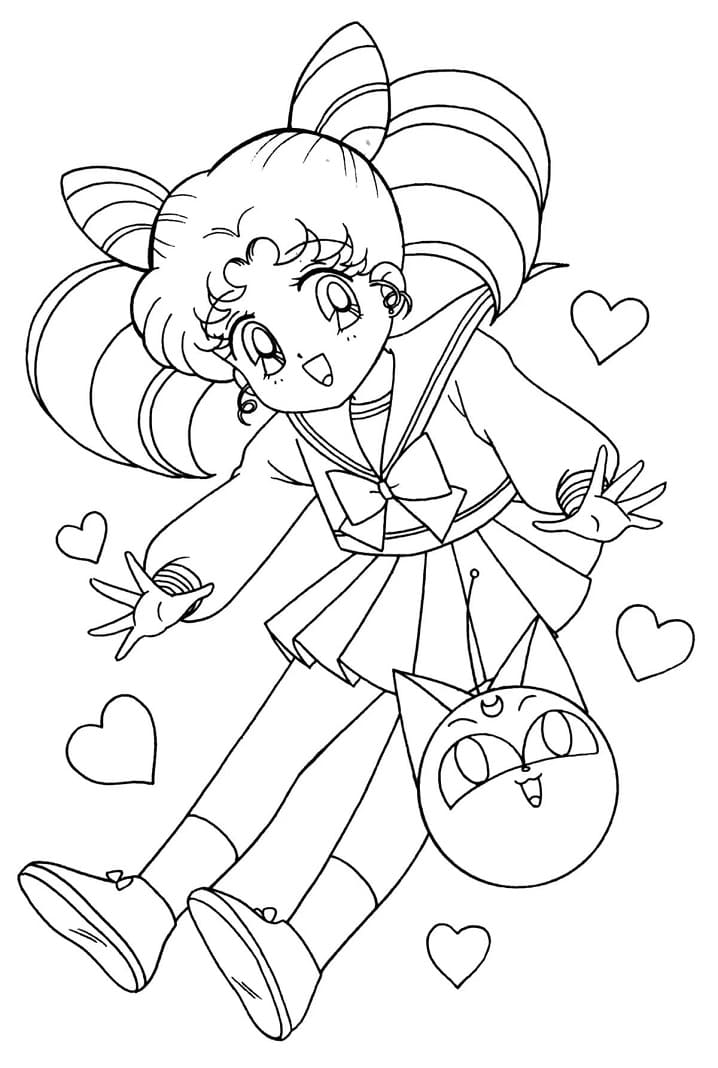 Coloriage Chibiusa de Sailor Moon