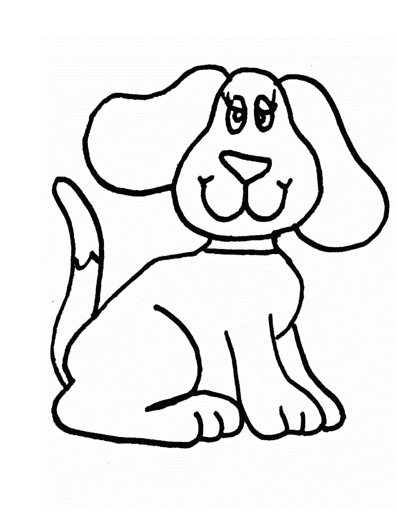 Chien Simple coloring page