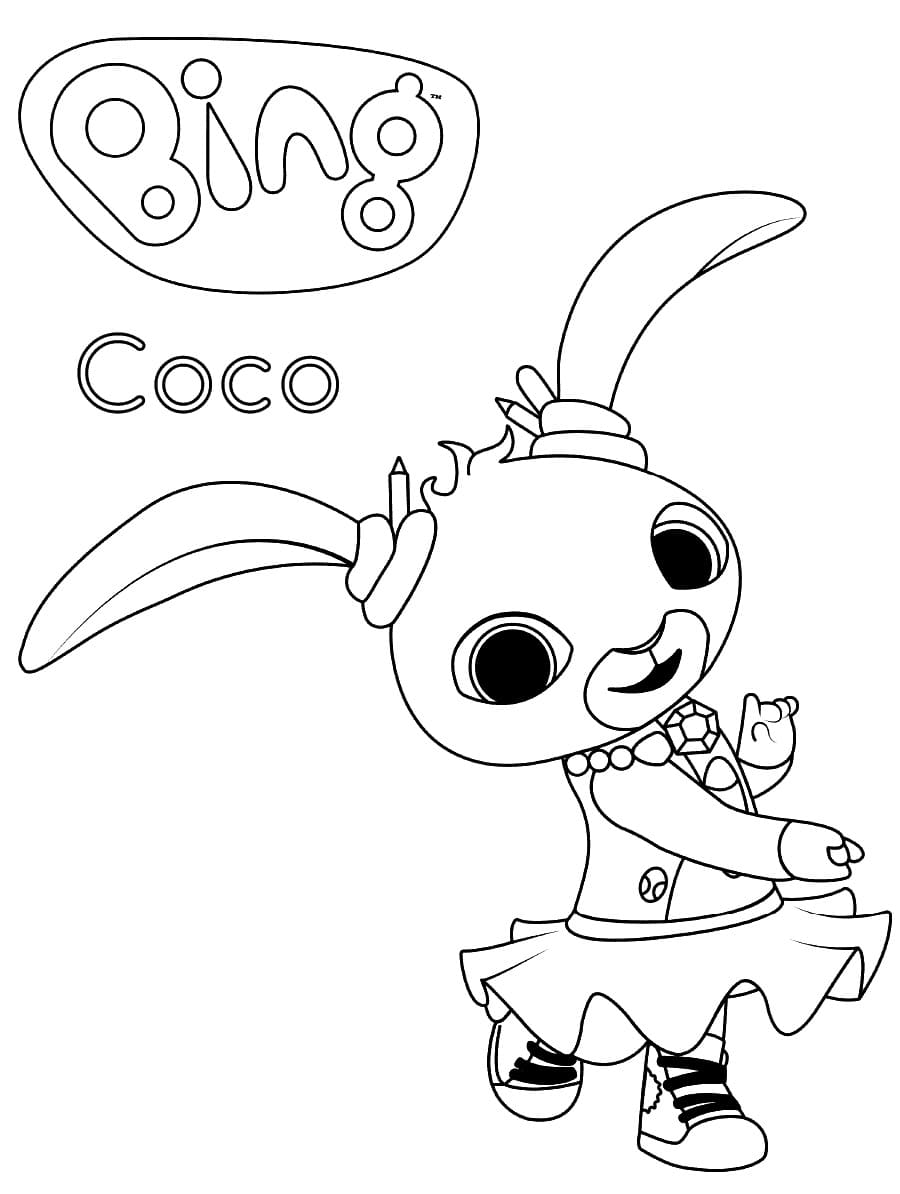 Coco de Bing coloring page