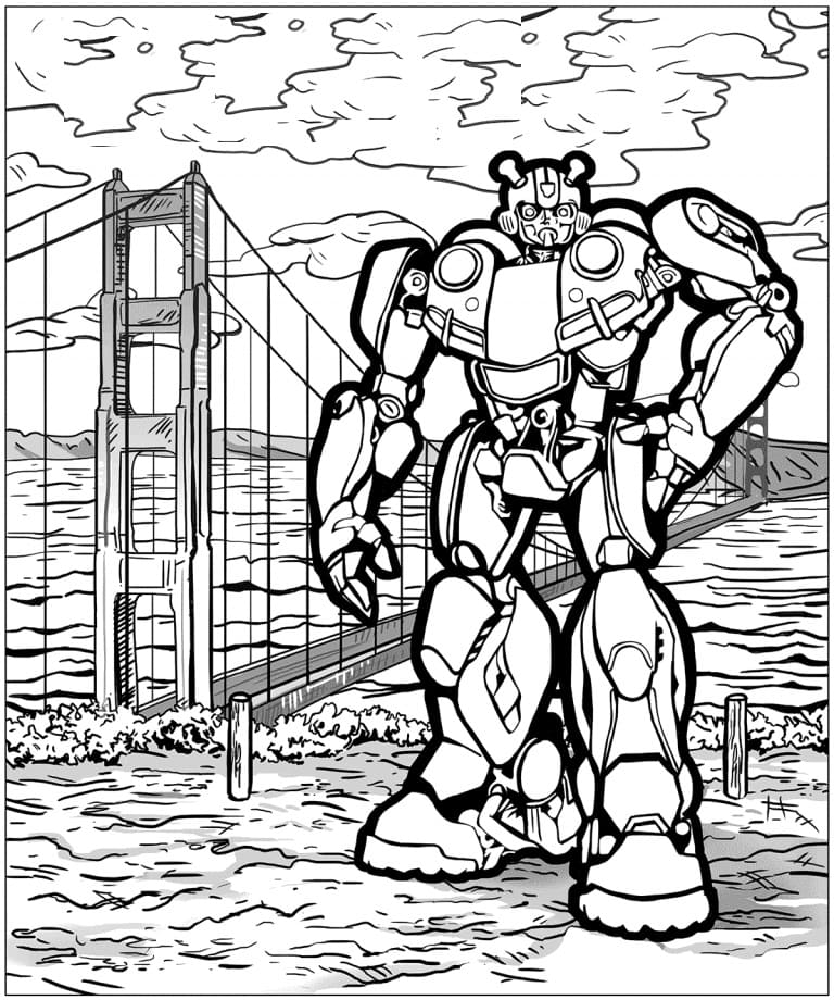 Coloriage Cool Bumblebee