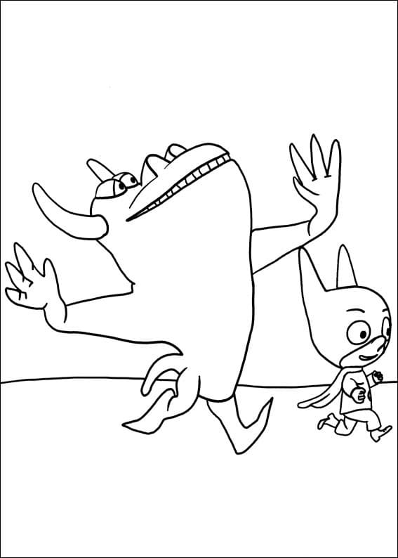 Crocochemar et SamSam coloring page