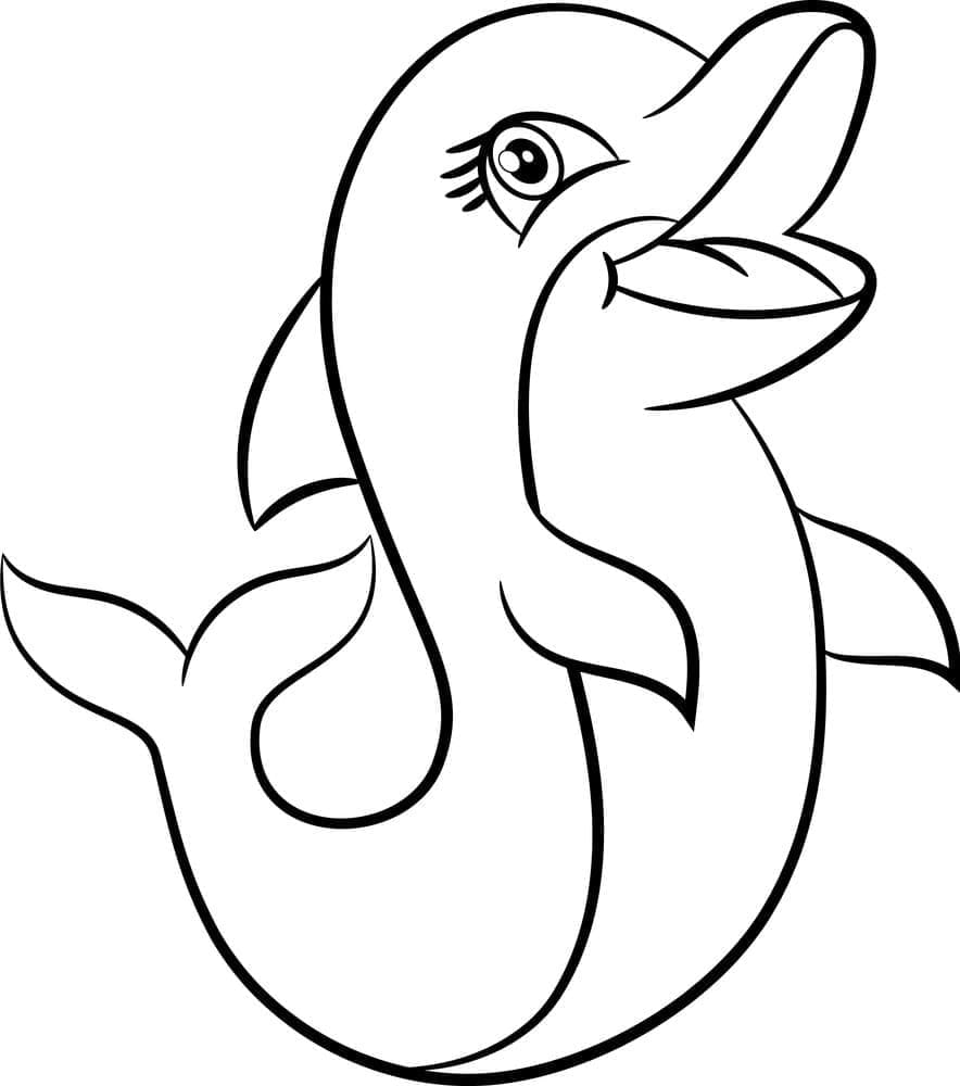 Dauphin Amical coloring page
