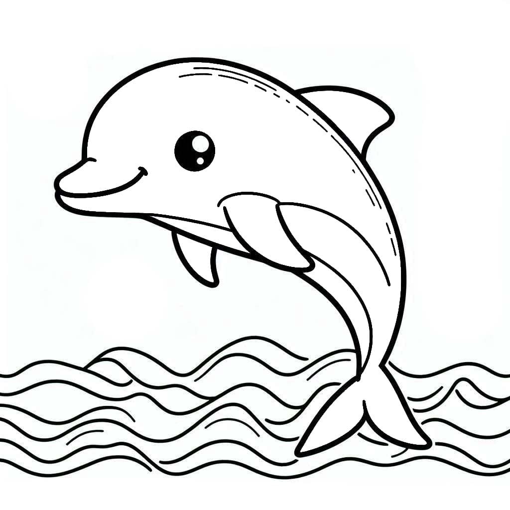 Dauphin Pour Les Enfants De 1 An coloring page