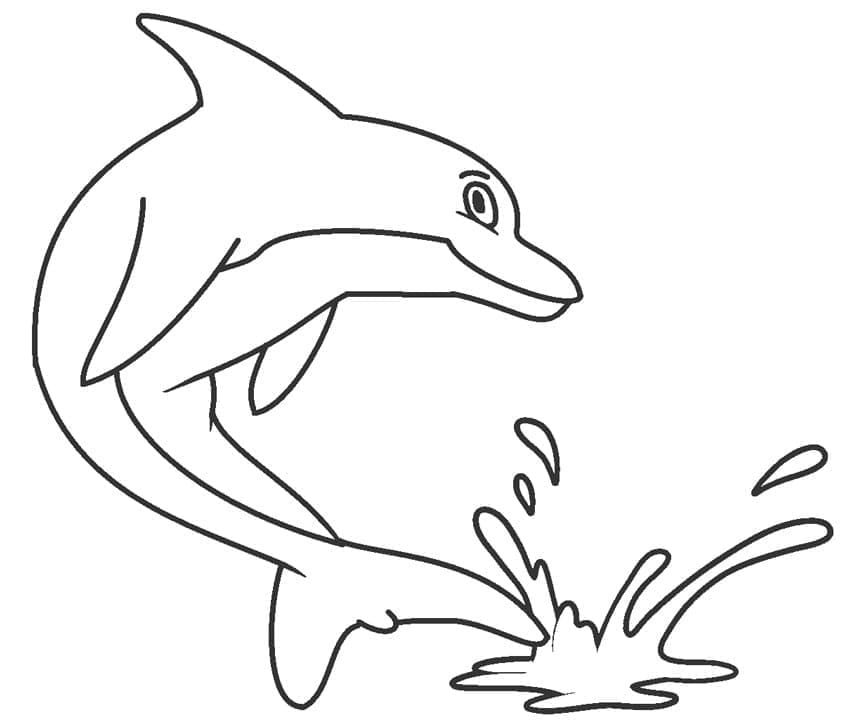 Dauphin Sautant coloring page