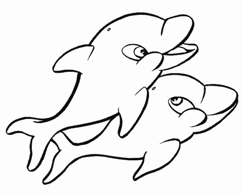 Dauphins Heureux coloring page