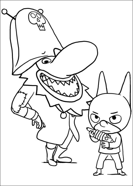 Coloriage de Samsam et Barbaféroce coloring page