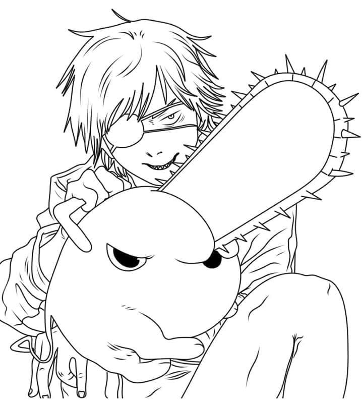 Coloriage Chainsaw Man