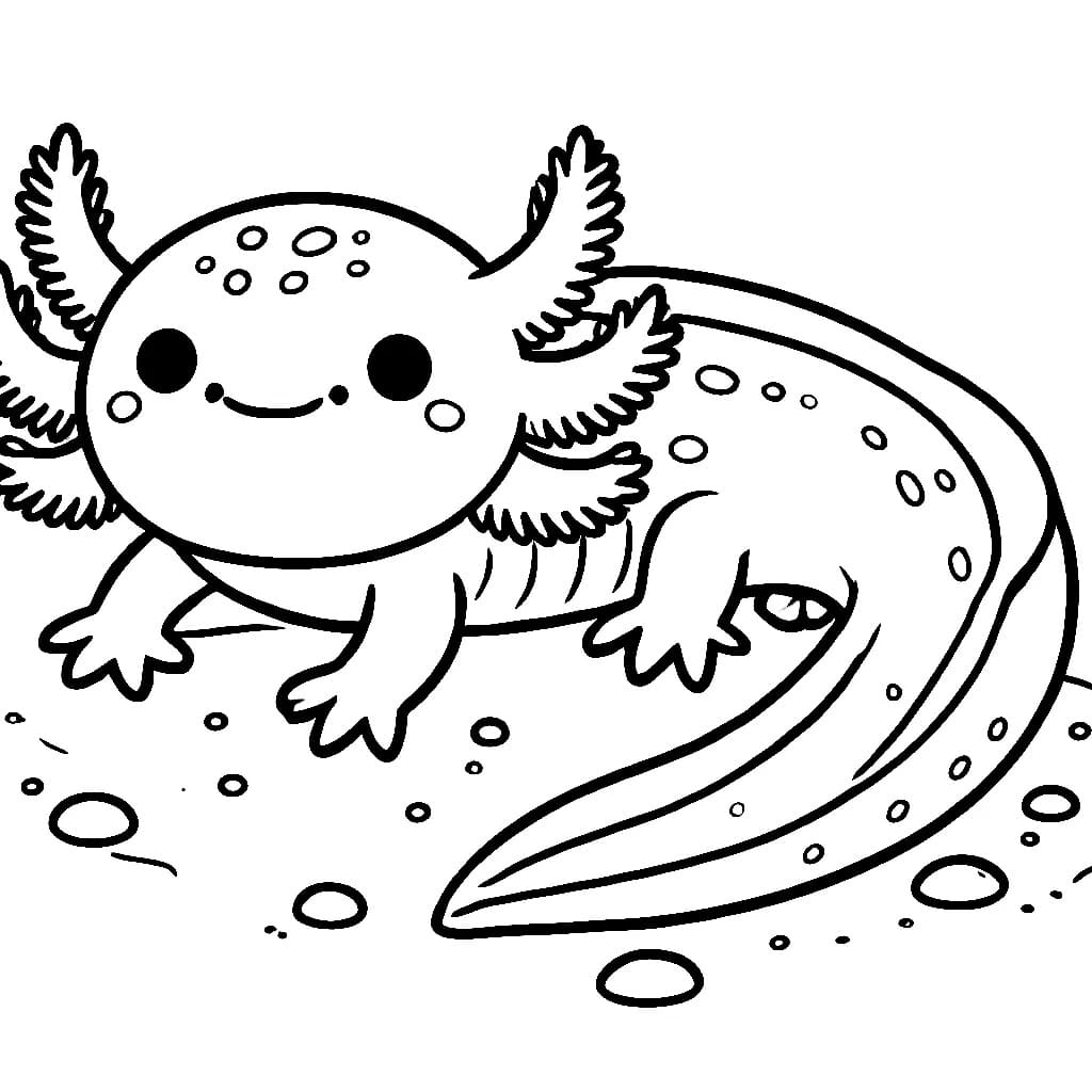 Coloriage Dessin de Axolotl
