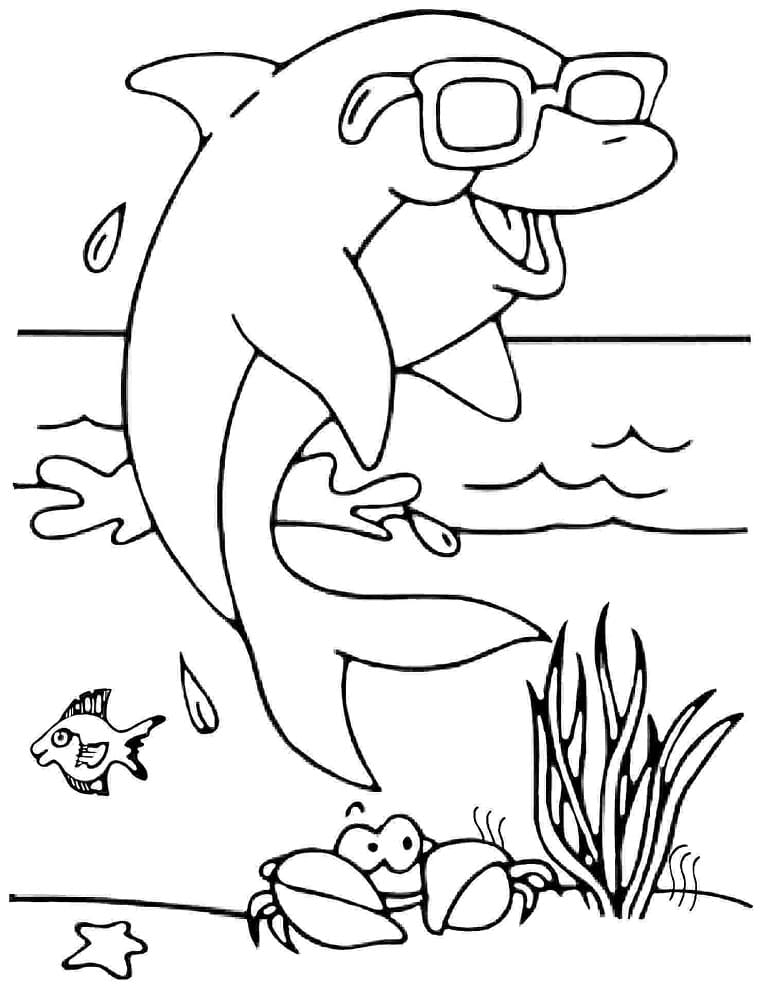 Dessin De Dauphin Génial coloring page