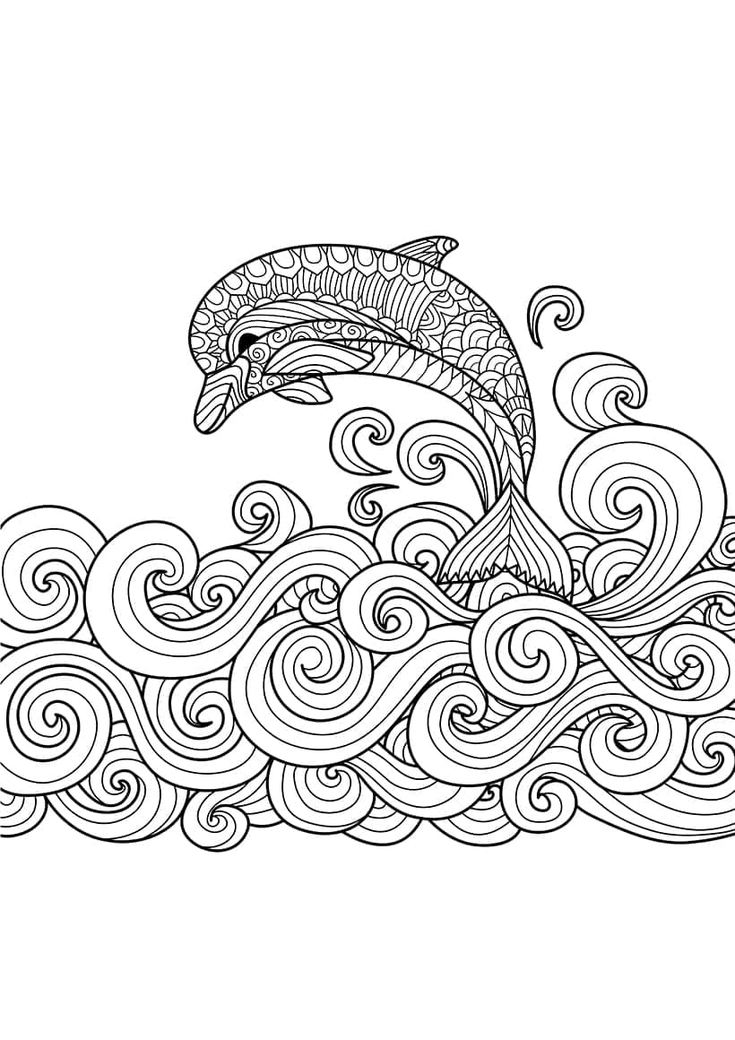 Dessin De Un Dauphin Étonnant coloring page