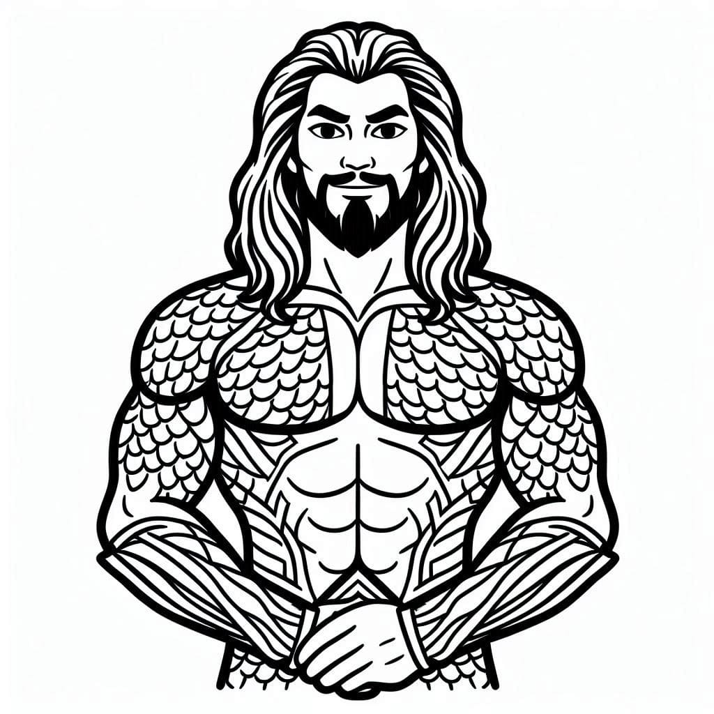 Dessin Gratuit de Aquaman coloring page
