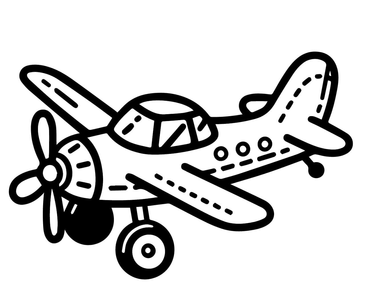 Coloriage Dessin Gratuit de Avion