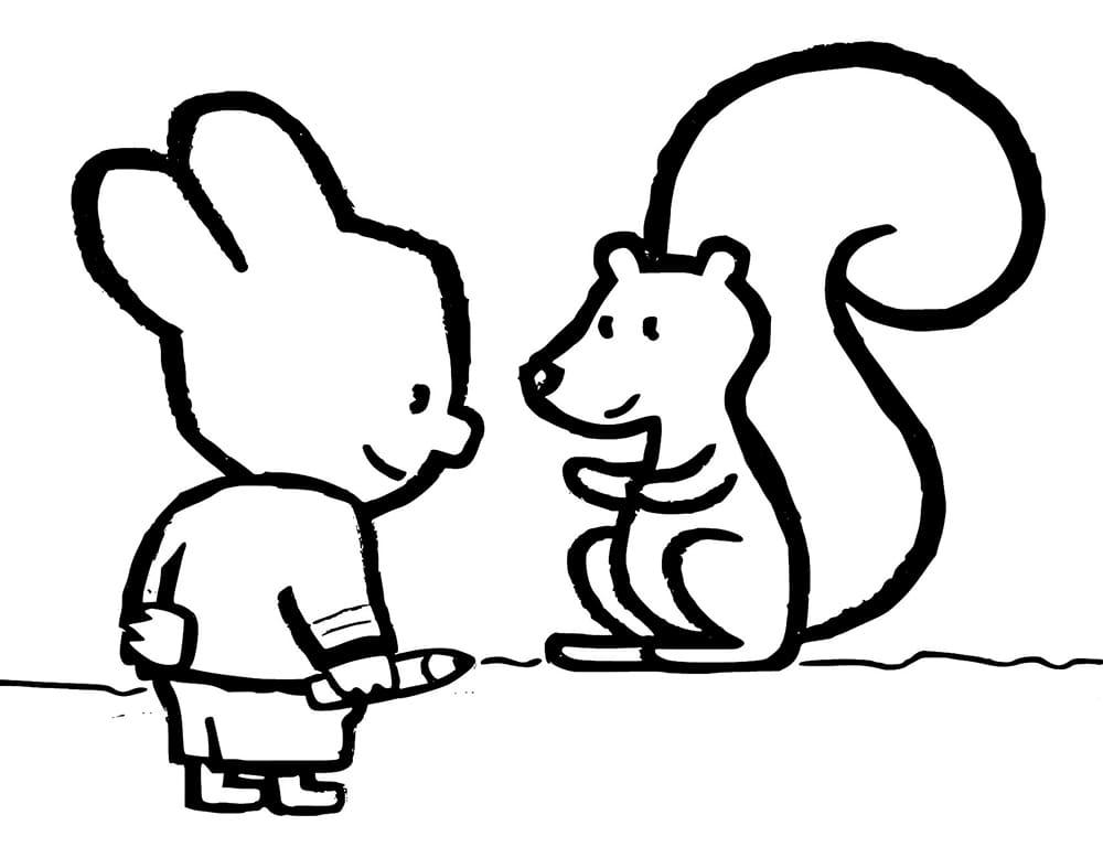 Didou et un Écureuil coloring page