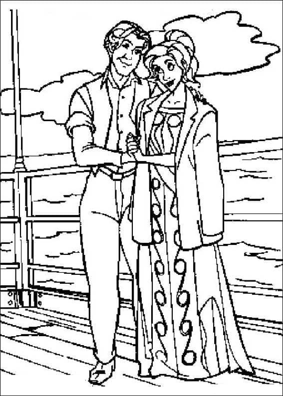 Dimitri et Anastasia coloring page