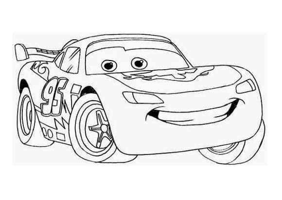Coloriage Disney Cars Flash McQueen