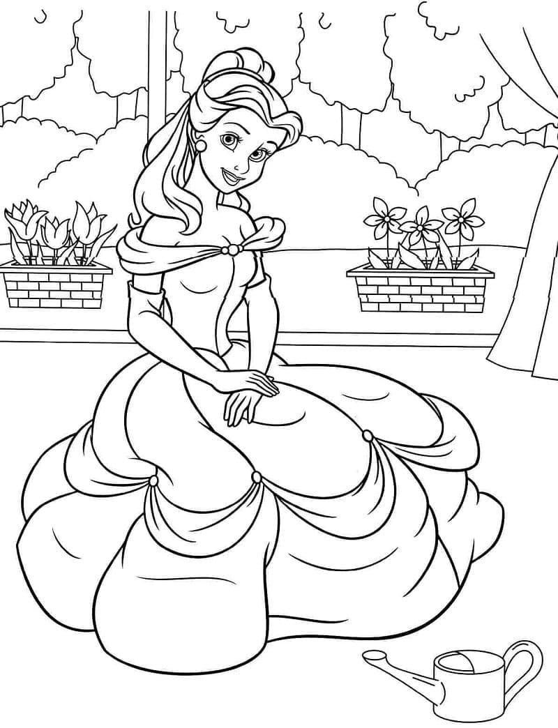 Coloriage Disney Princesse Belle