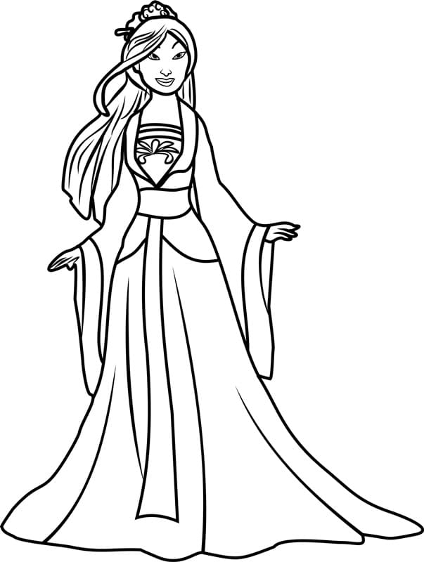 Disney Princesse Mulan coloring page
