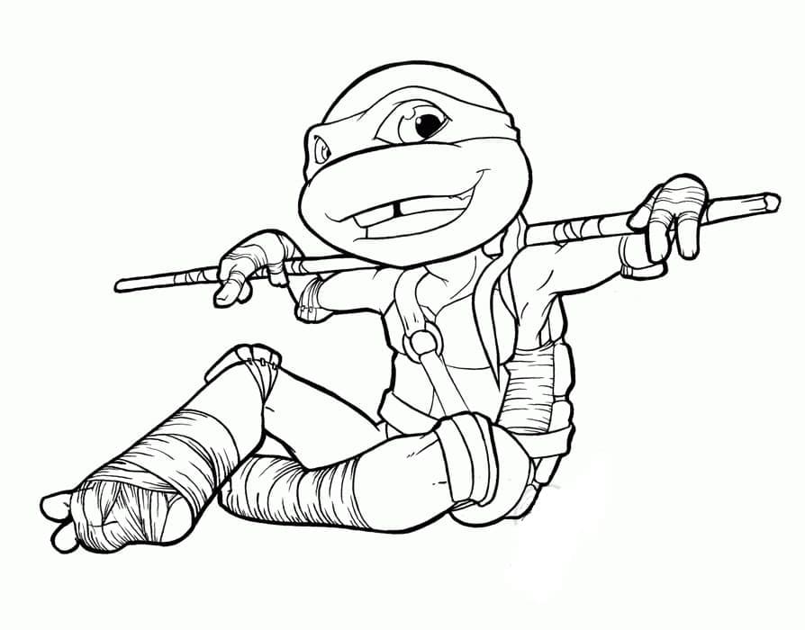 Coloriage Donatello de Tortues Ninja