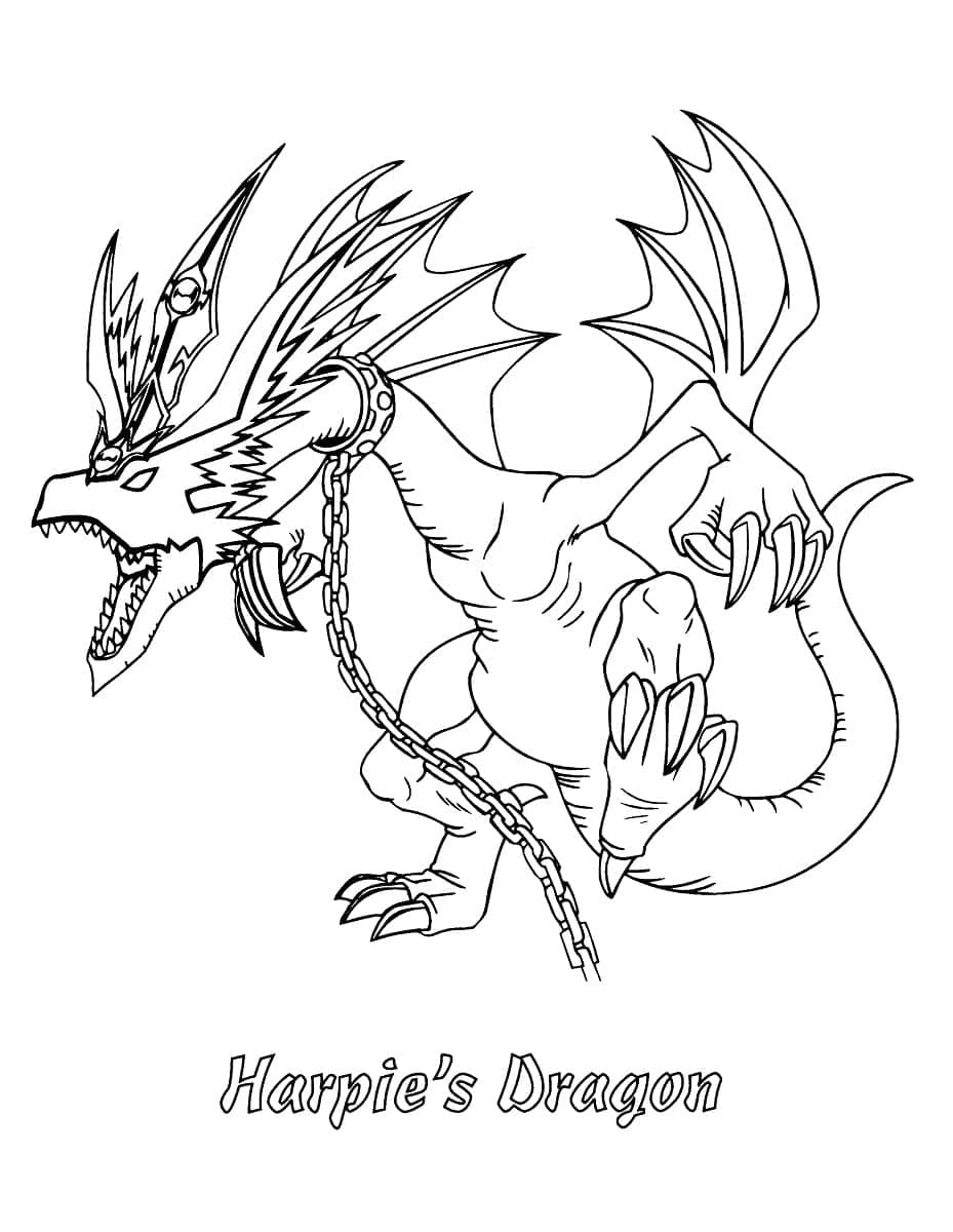 Coloriage Dragon De Harpie Yu-Gi-Oh