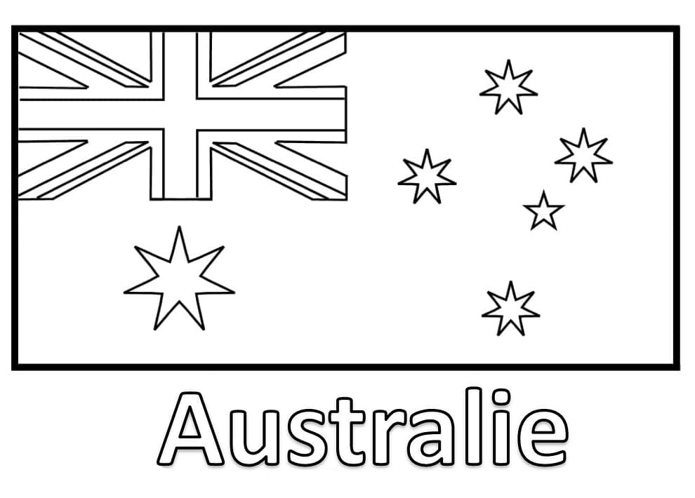 Drapeau Australien coloring page