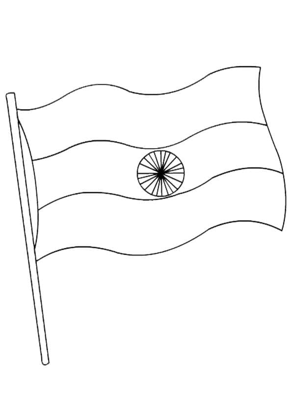 Drapeau de l’Inde 1 coloring page