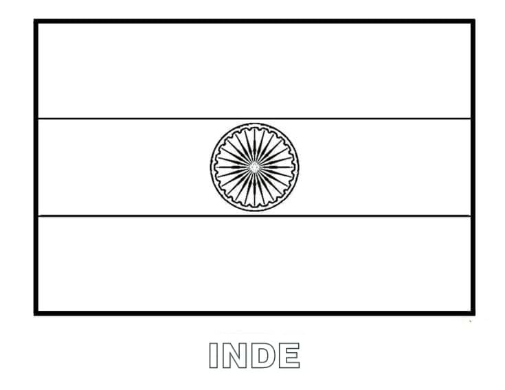 Drapeau de l’Inde coloring page