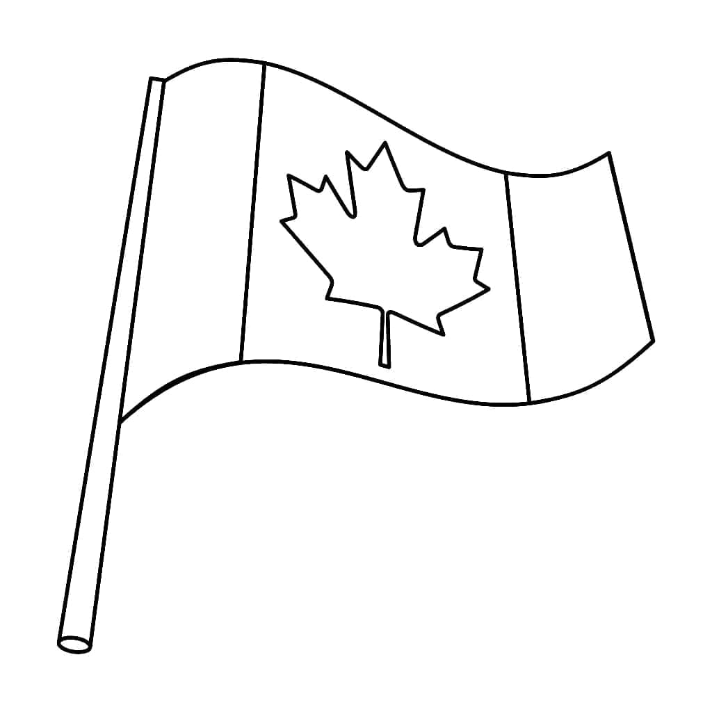 Coloriage Drapeau du Canada 1
