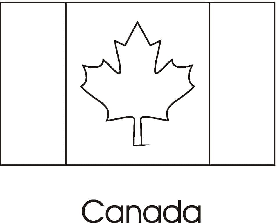 Drapeau du Canada 2 coloring page
