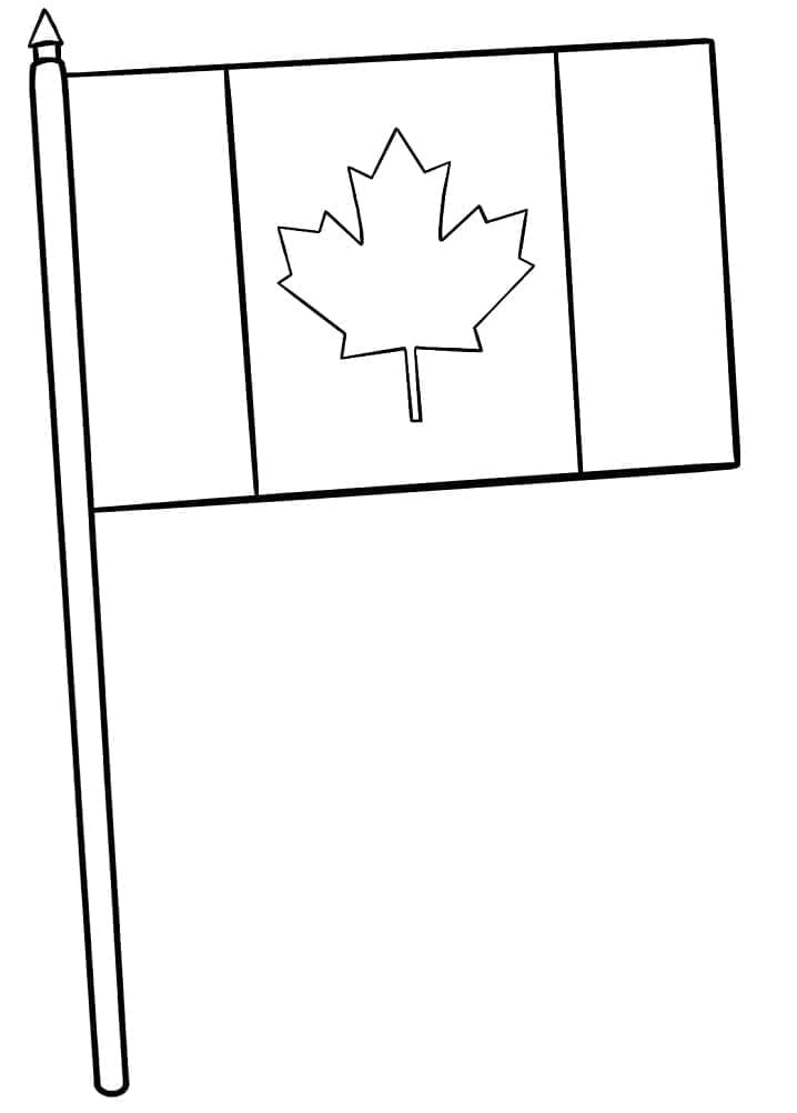 Drapeau du Canada 3 coloring page