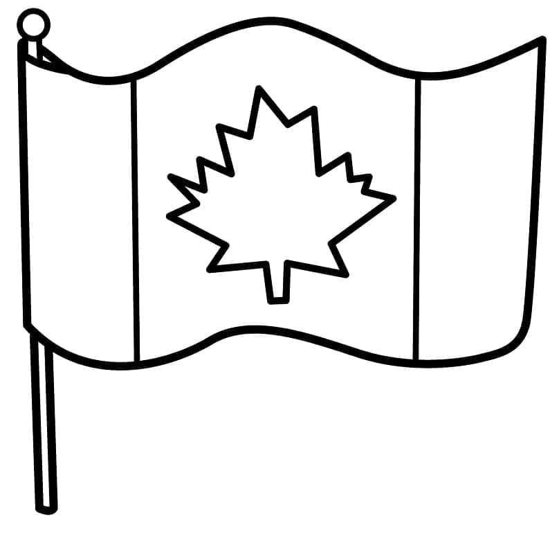 Drapeau du Canada 5 coloring page