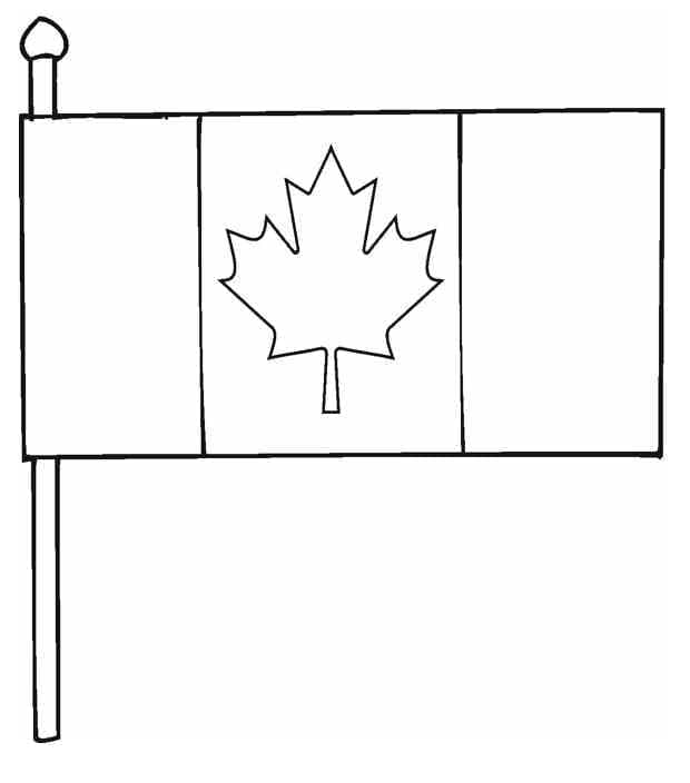 Drapeau du Canada 6 coloring page