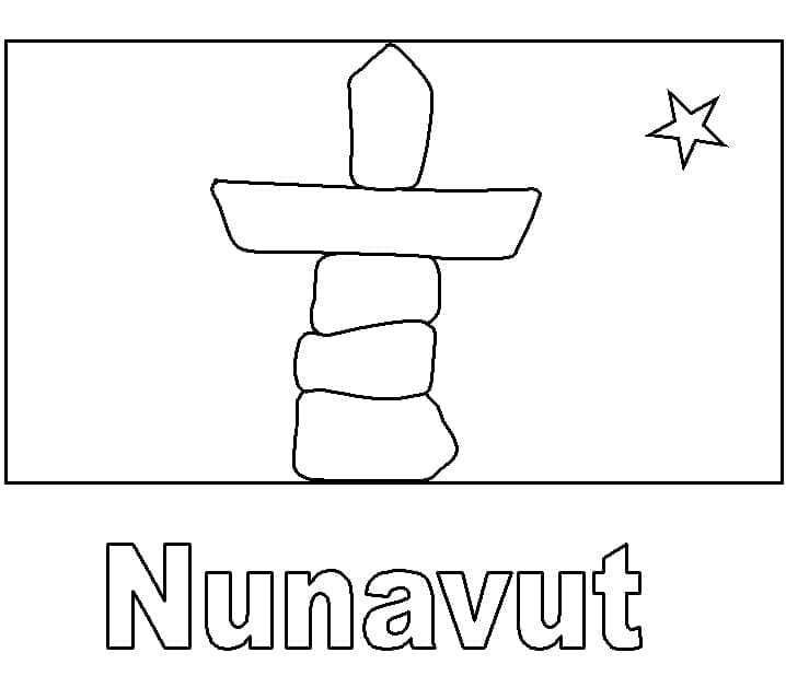 Drapeau du Nunavut coloring page