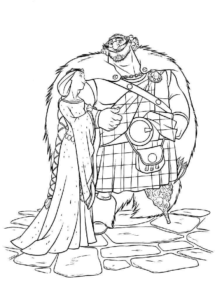 Elinor et Fergus de Rebelle coloring page