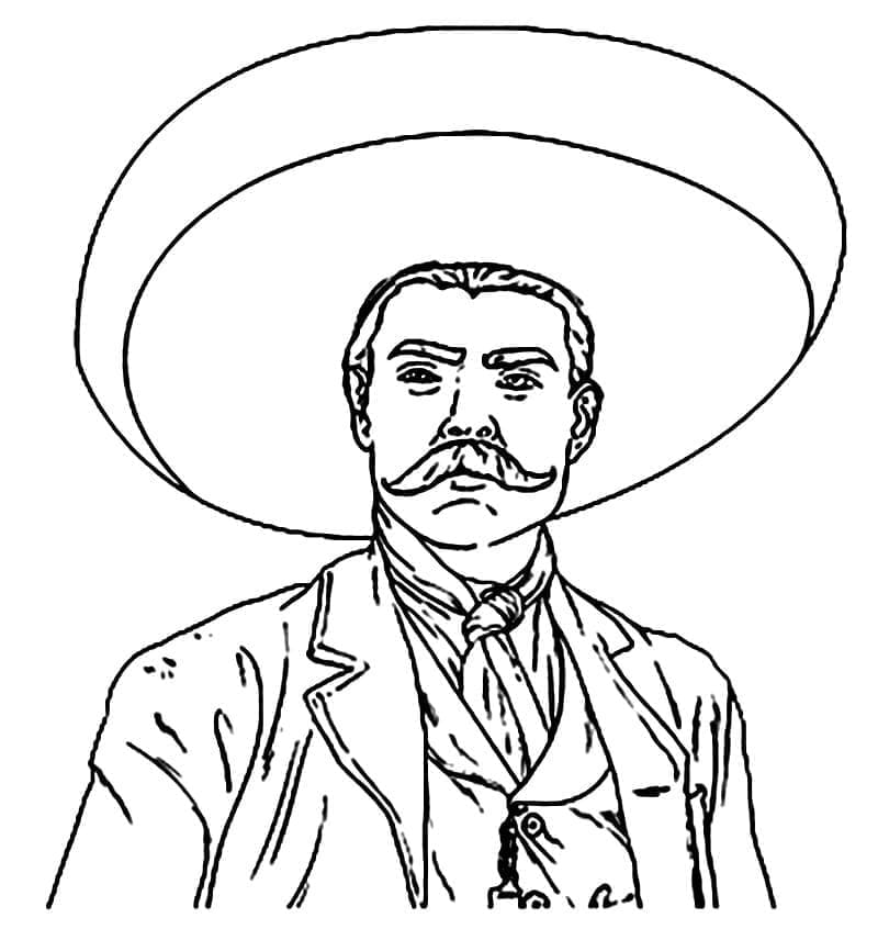 Coloriage Emiliano Zapata
