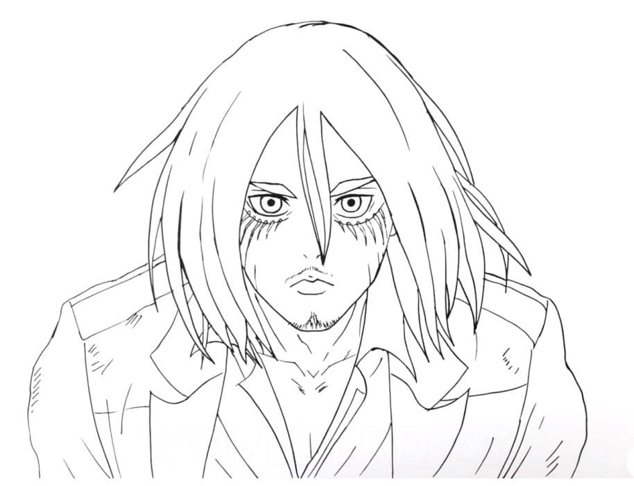 Coloriage Eren Yeager