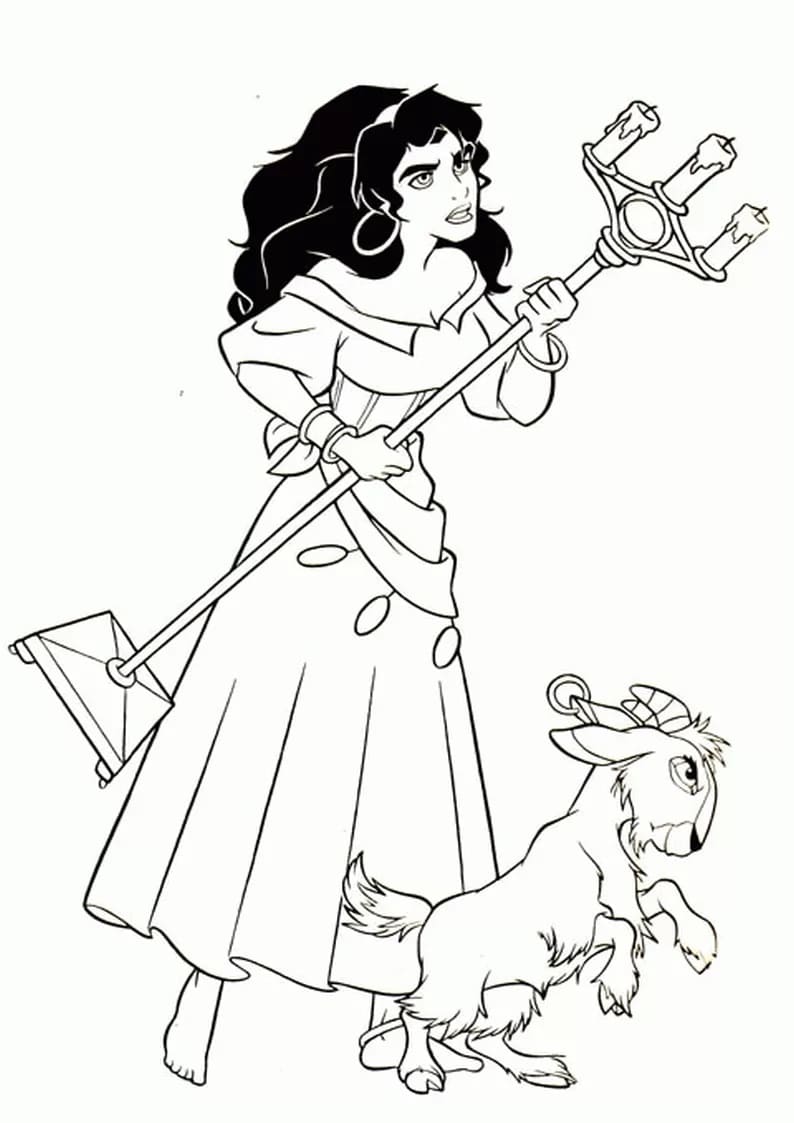 Esmeralda en Colère coloring page