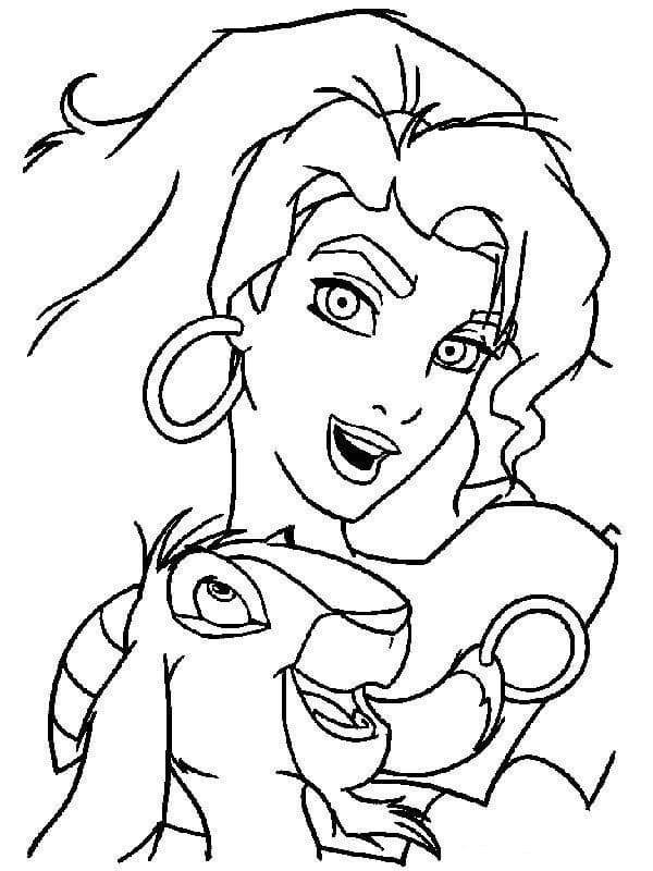 Esmeralda Heureuse coloring page