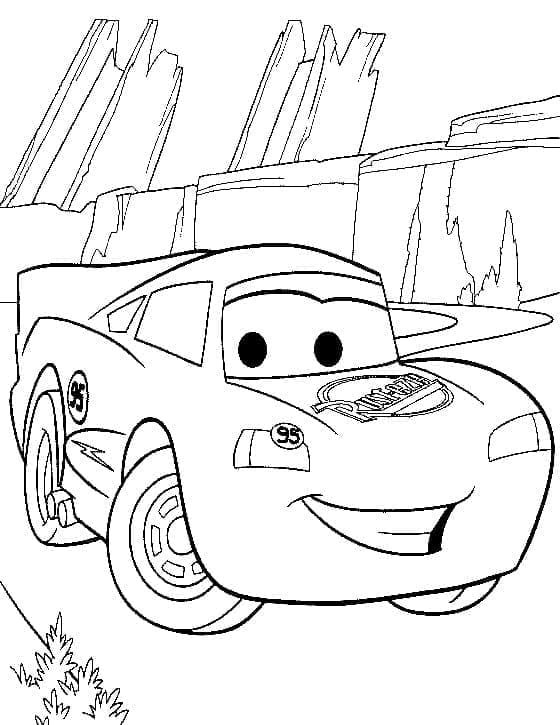 Coloriage Flash McQueen de Disney Pixar Cars