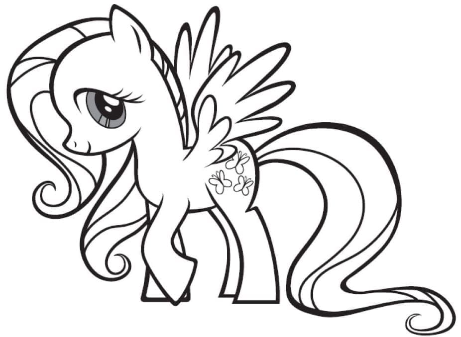 Fluttershy dans My Little Pony coloring page