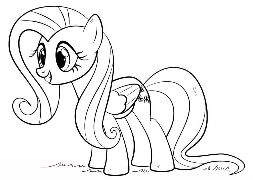 Fluttershy de My Little Pony coloring page